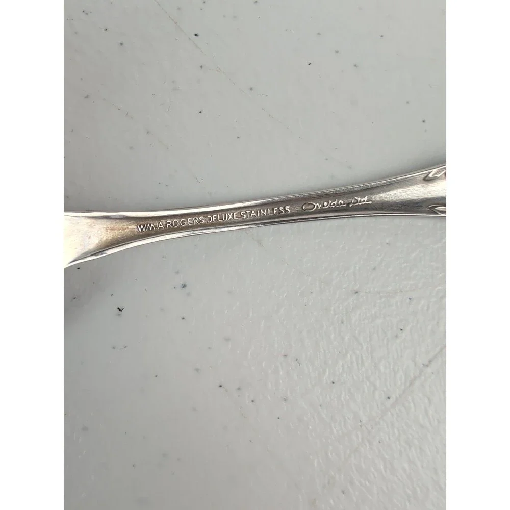 Oneida Wm A Rogers Stainless Steel Mansfield Tablespoon Serving Spoon Soup Spoon
